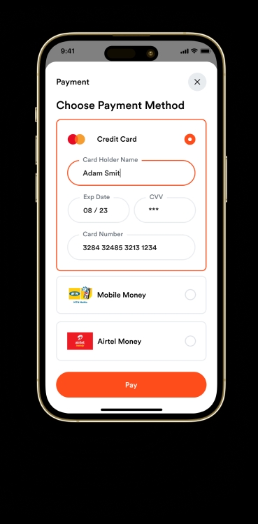 stunpark mobile application payment page
